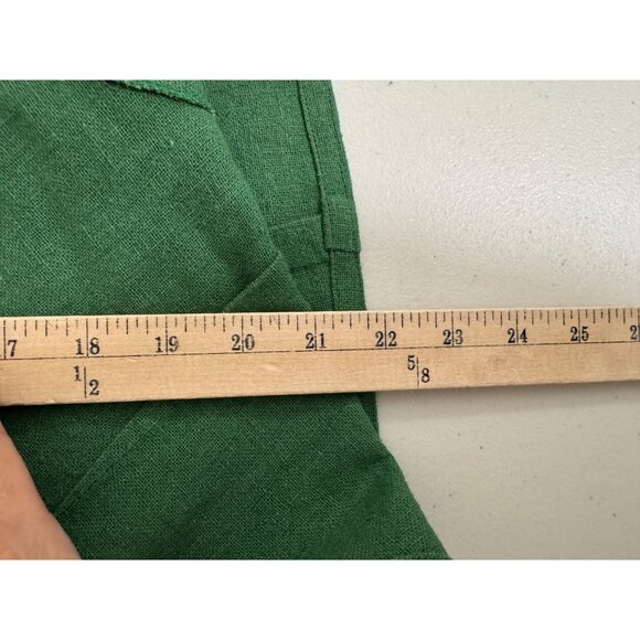 Dancing Ladies lagen look oversized button top green hemp sz L - Picture 5 of 9